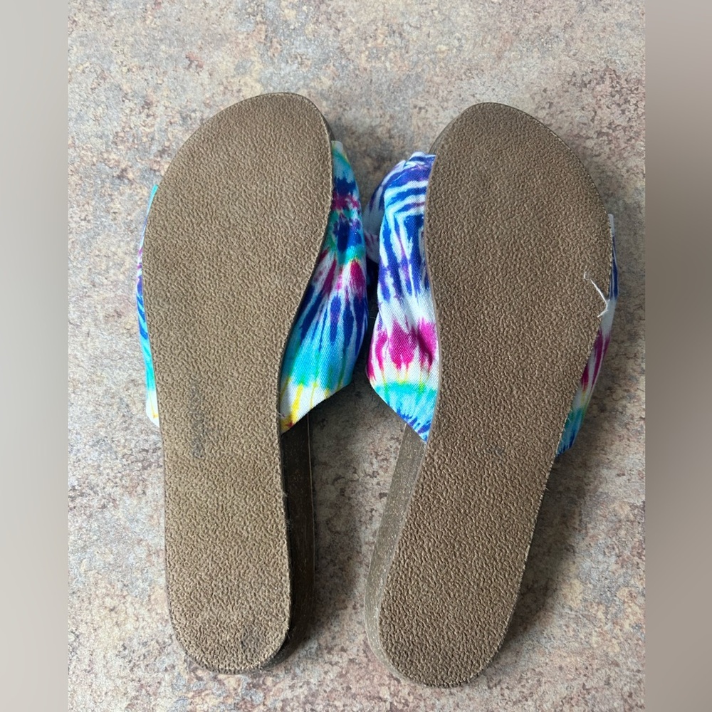 Blowfish Tie-dyed Bow Slip on Flip Flop Sandals size 8 - Picture 5 of 5